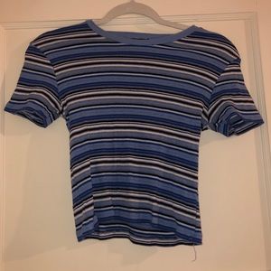 brandy melville blue striped shirt